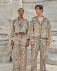 RIPPLE BLUE/ROSE GOLD - JEAN