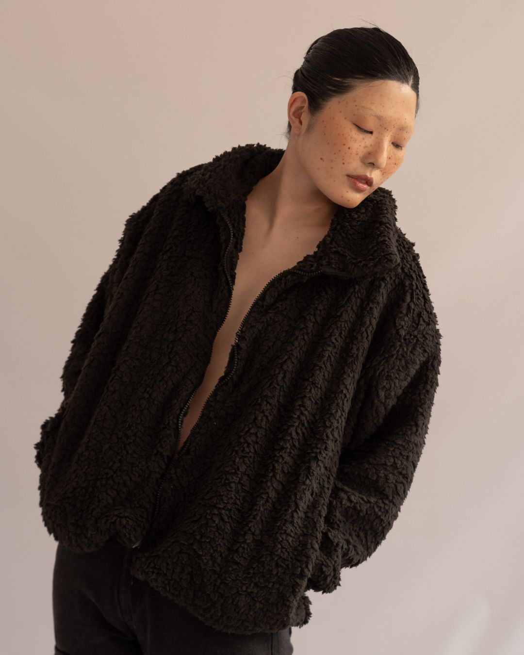 Hormone furry jacket - Negro