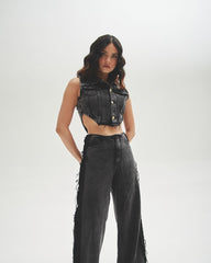 FADED VEST - NEGRO