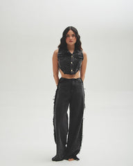 FADED VEST - NEGRO