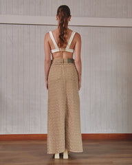 CREW LONG SKIRT - LATTE