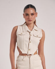 FADED VEST - CRUDO