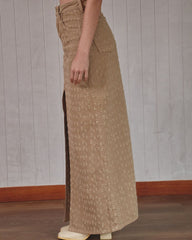 CREW LONG SKIRT - LATTE