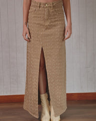 CREW LONG SKIRT - LATTE