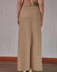 CREW LONG SKIRT - LATTE